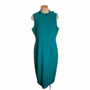 Maggy London High Neck Sheath Dress with Bow Size US 14